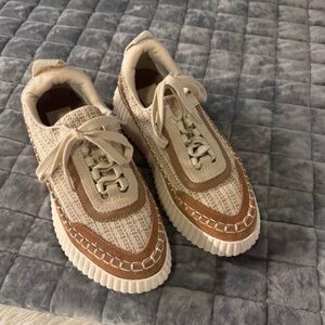 Dolce Vita Cream and Brown Footwear